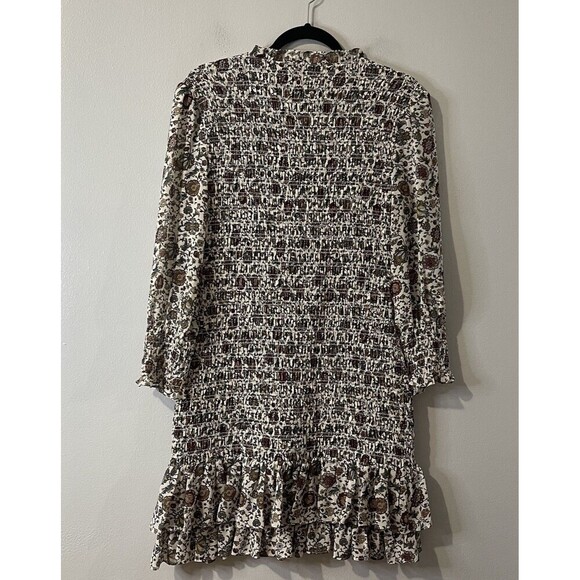 VERONICA BEARD Fahra Mini Dress Size 8 Multicolor NEW Smocked Ruffle Designer - Picture 8 of 15